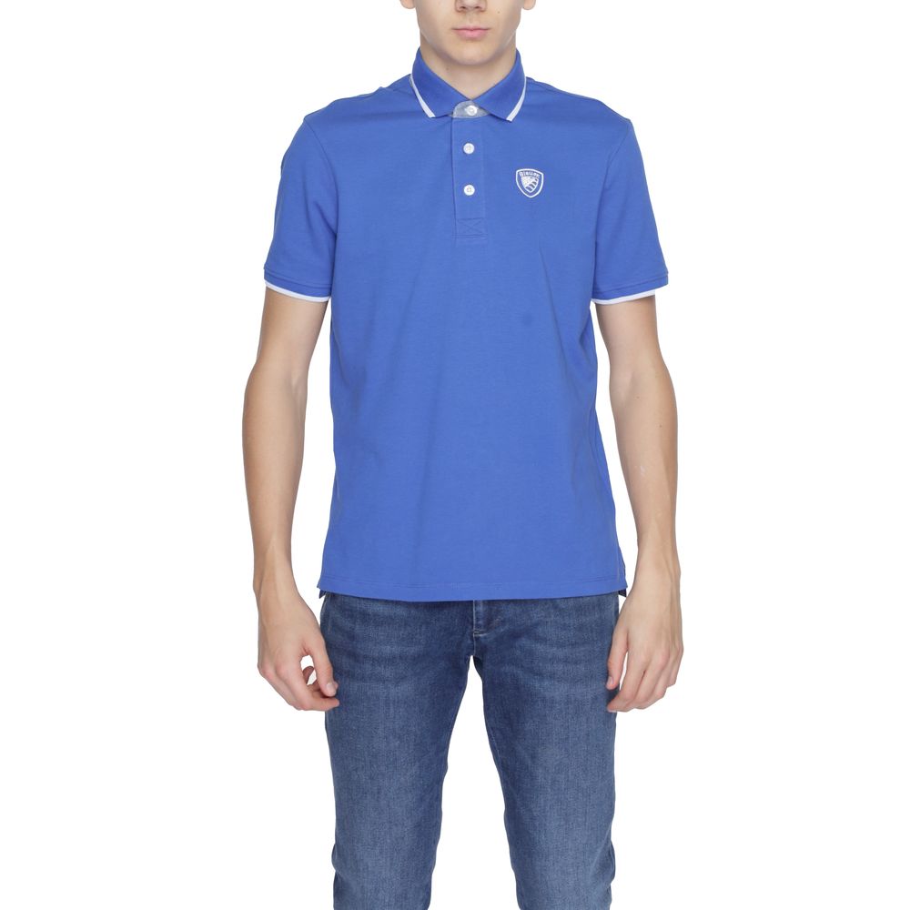 Polo de algodón azul