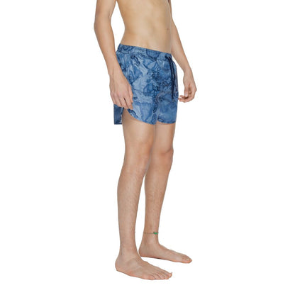 Blue Polyester Swimwear