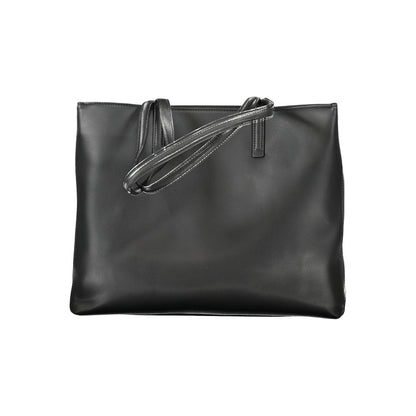 Black Polyester Handbag