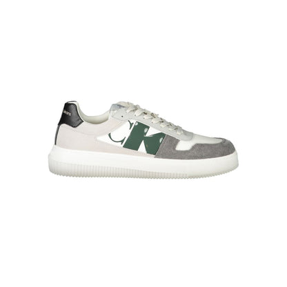 White Polyethylene Men Sneaker