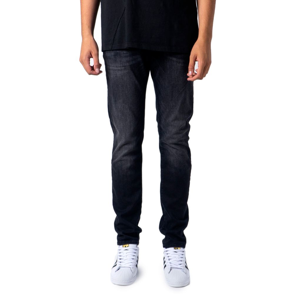 Black Cotton Jeans & Pant