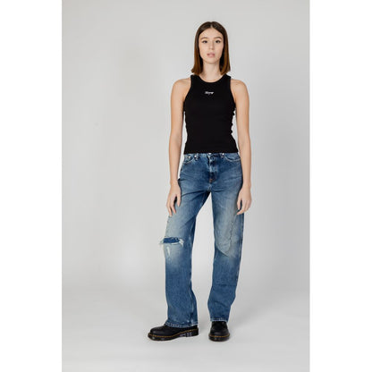 Blue Recycled Cotton Jeans & Pant