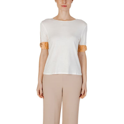 Beige Viscose Tops & T-Shirt