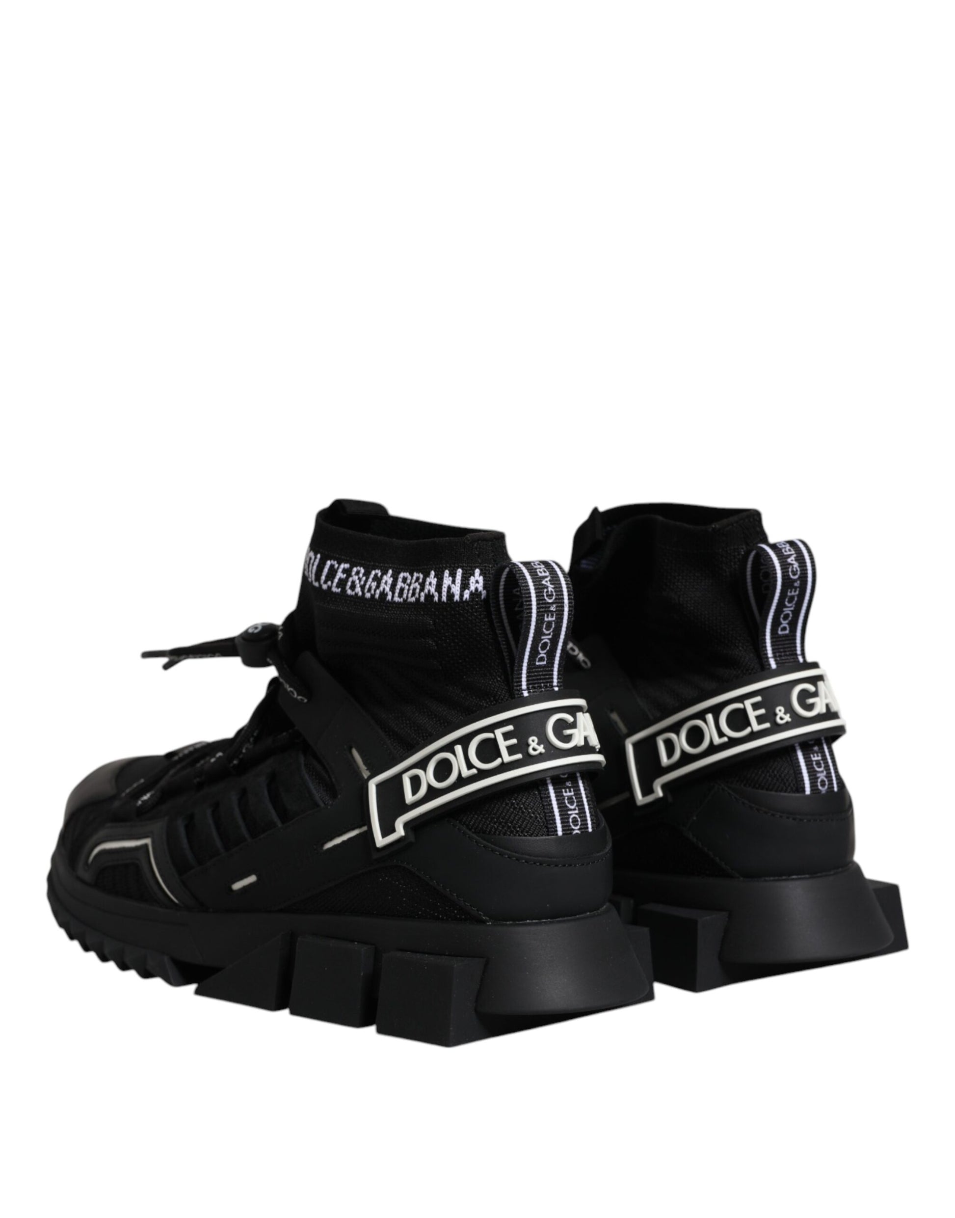 Black Sorrento Logo Men Sneakers Socks Shoes