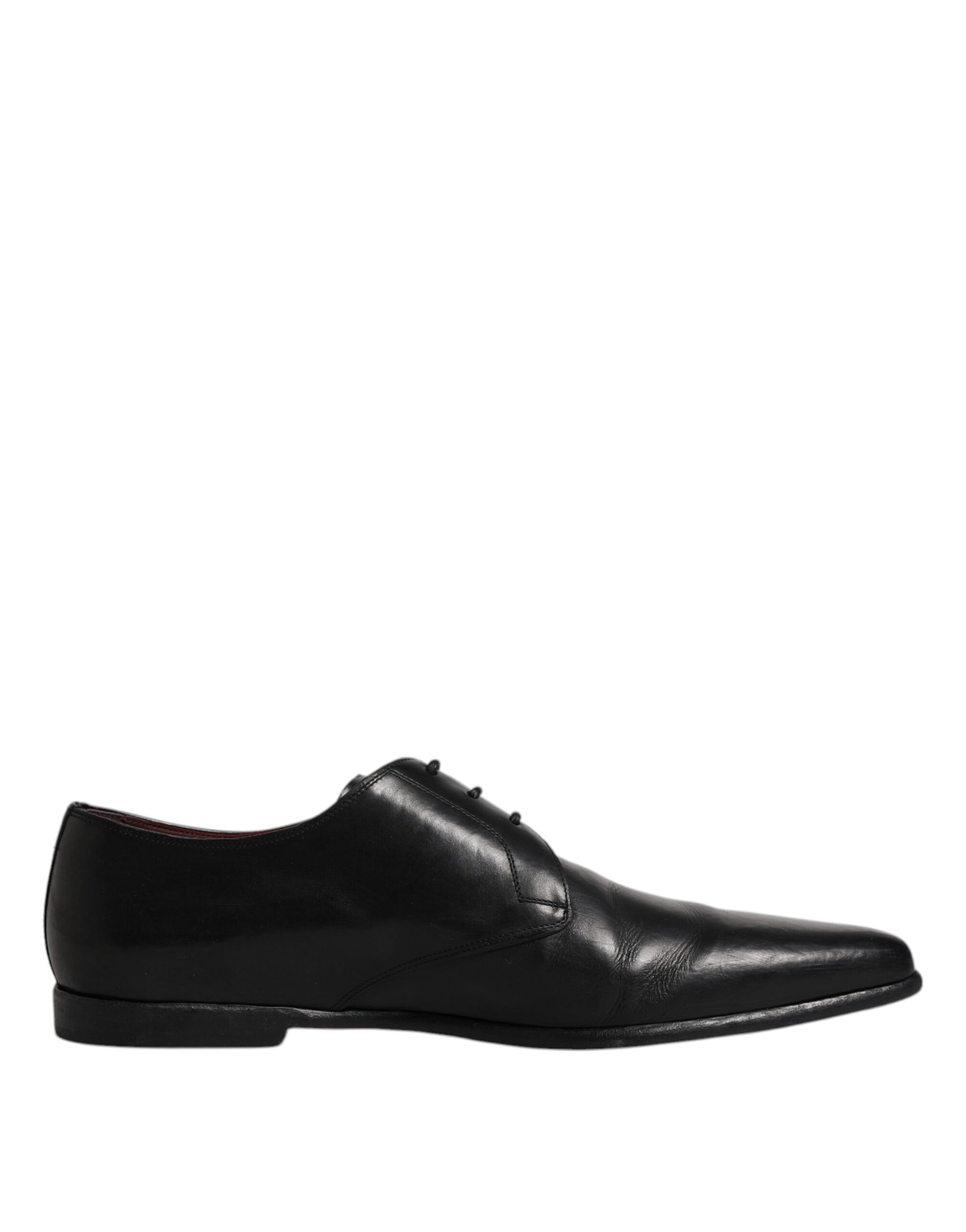 Black Leather Lace Up Men Derby Formal Shoes