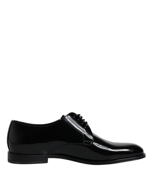 Zapatos de vestir formales Derby de charol negro