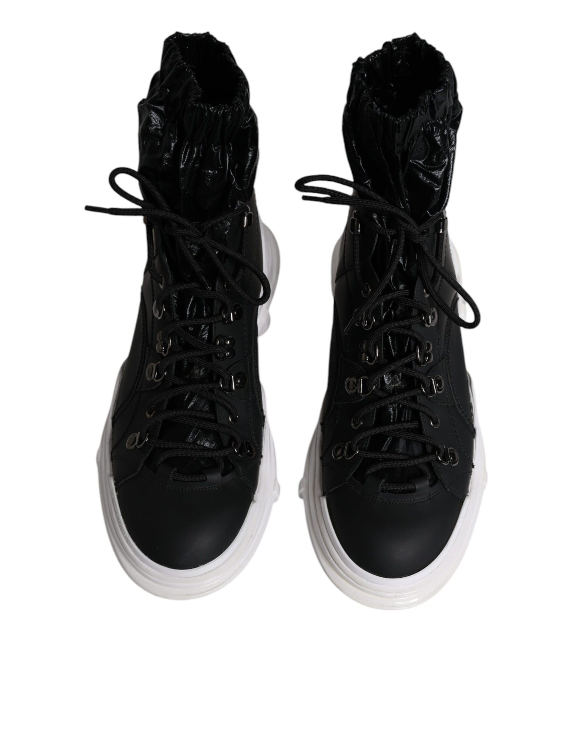 Black Nylon Galileo High Top Sneakers Shoes