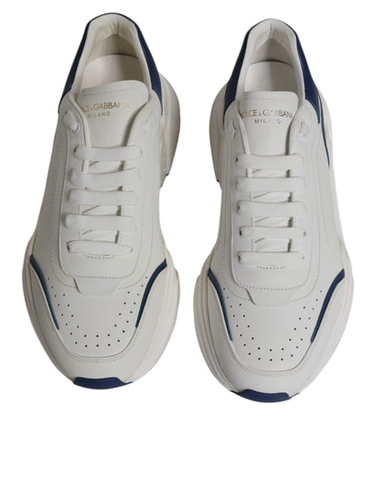 White Blue DAYMASTER Leather Sneakers Shoes