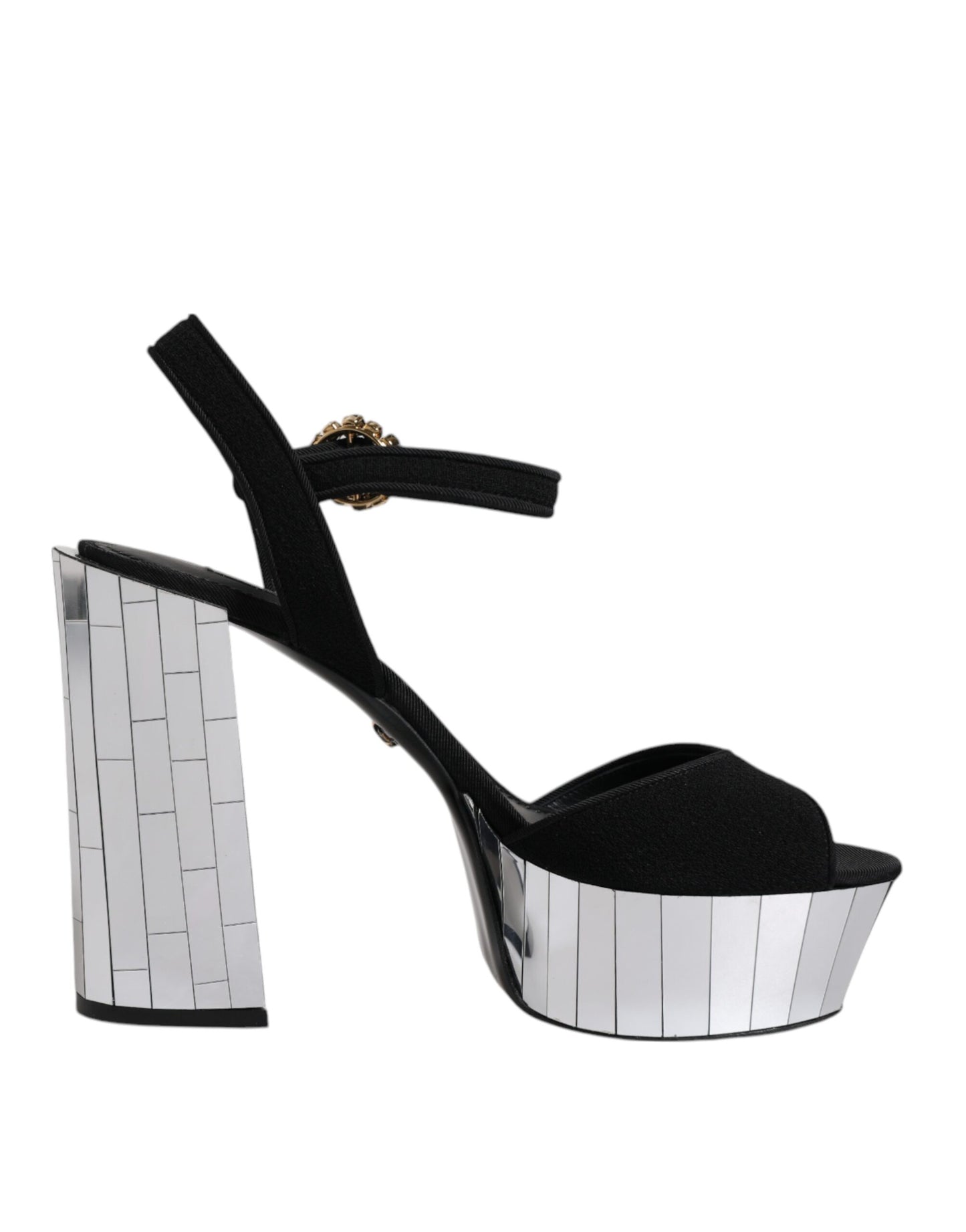 Black Mirror Heels Platform Sandals Shoes