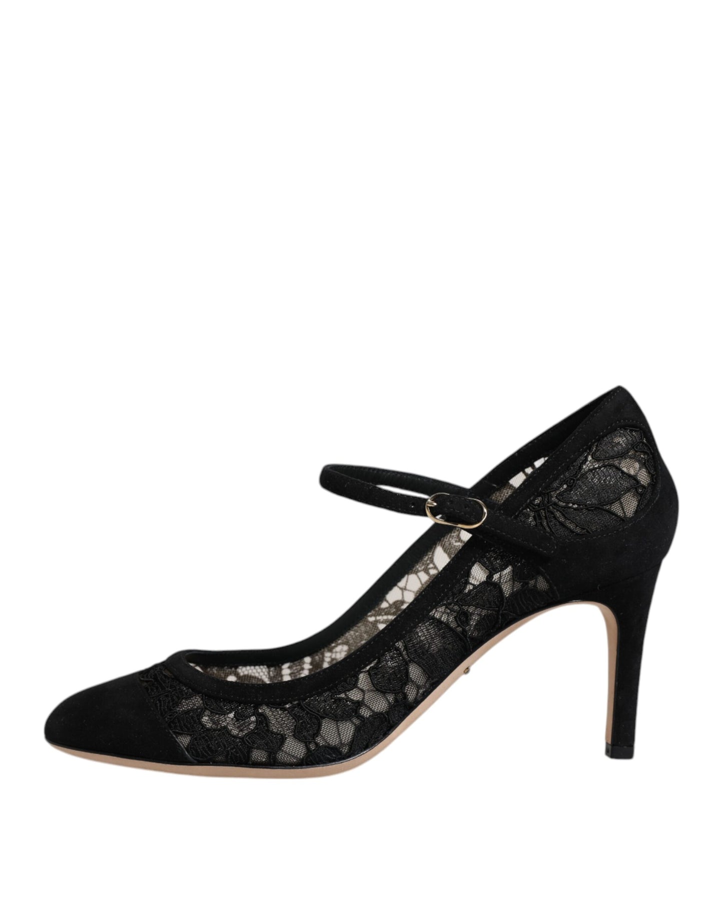 Black Mary Jane Taormina Lace Pumps Shoes