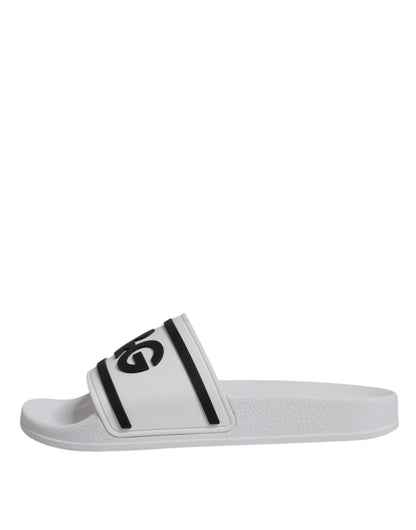 White Rubber Slides Sandals Beachwear Shoes