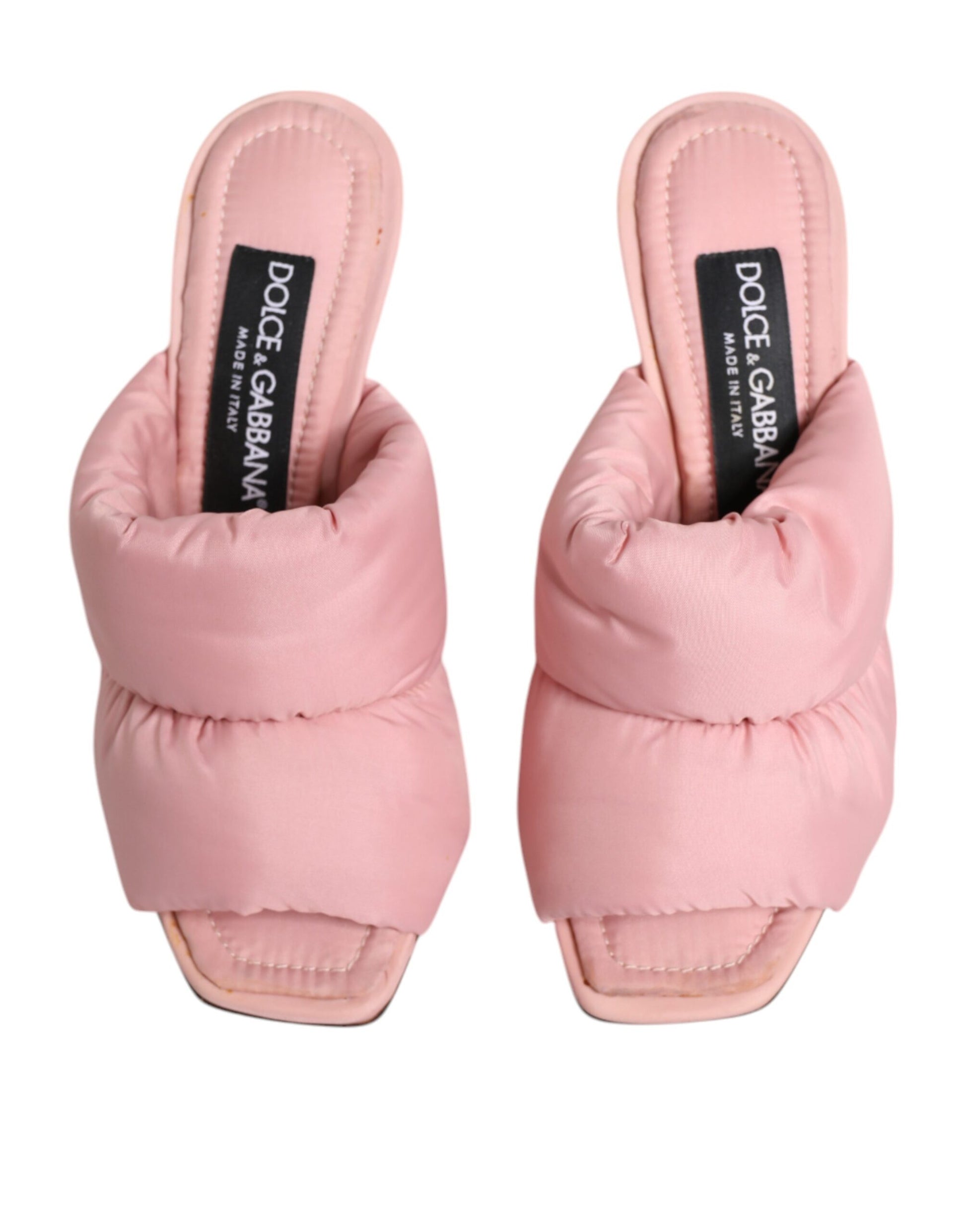 Pink Quilted DG Heel Slide Sandals Shoes