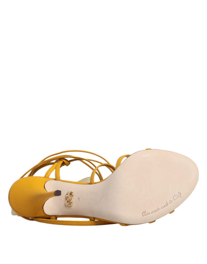 Yellow Flower Applique Keira Sandals Shoes