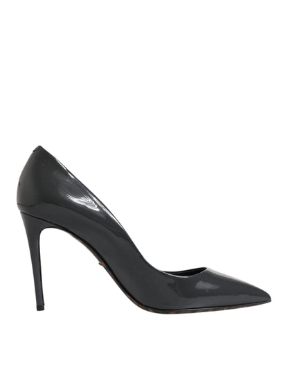 Black Patent Leather Heels Pumps Shoes