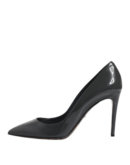 Black Patent Leather Heels Pumps Shoes