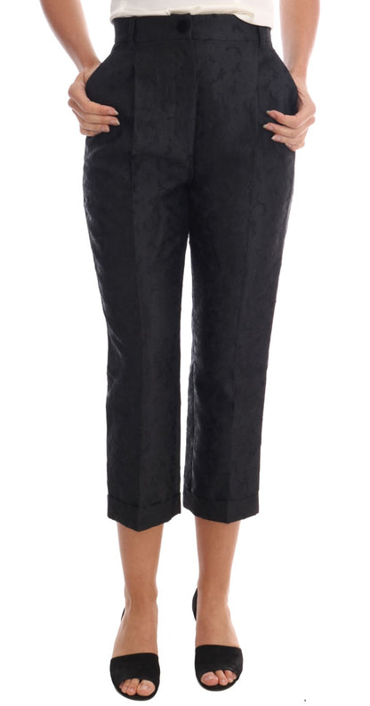 Elegant High Waist Capri Dress Pants