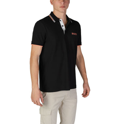 Polo de algodón negro