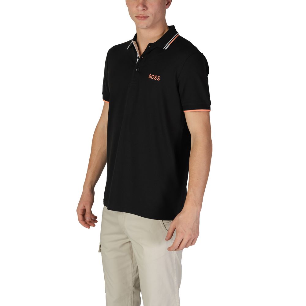 Polo de algodón negro