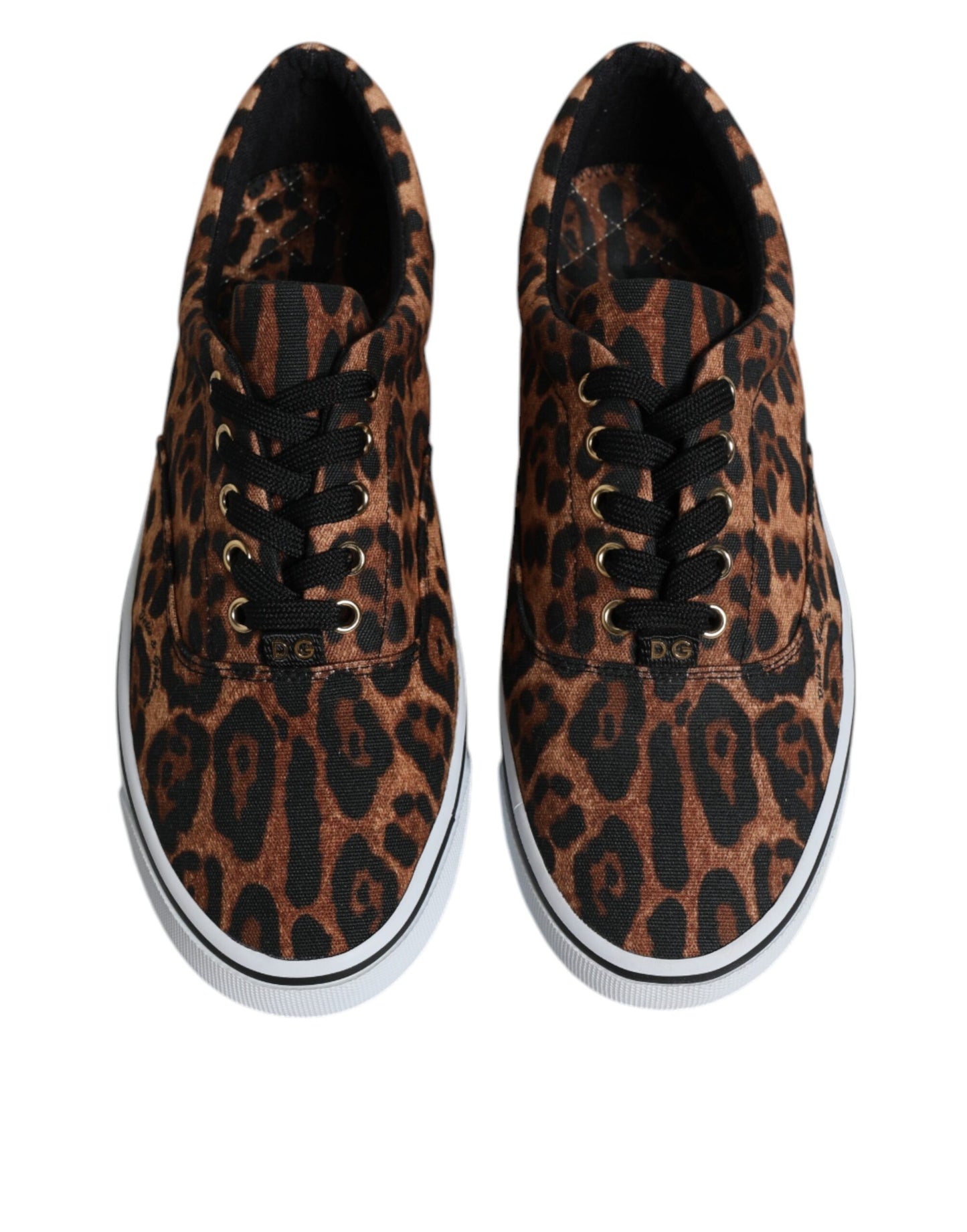 Zapatillas de algodón marrón con logo de leopardo