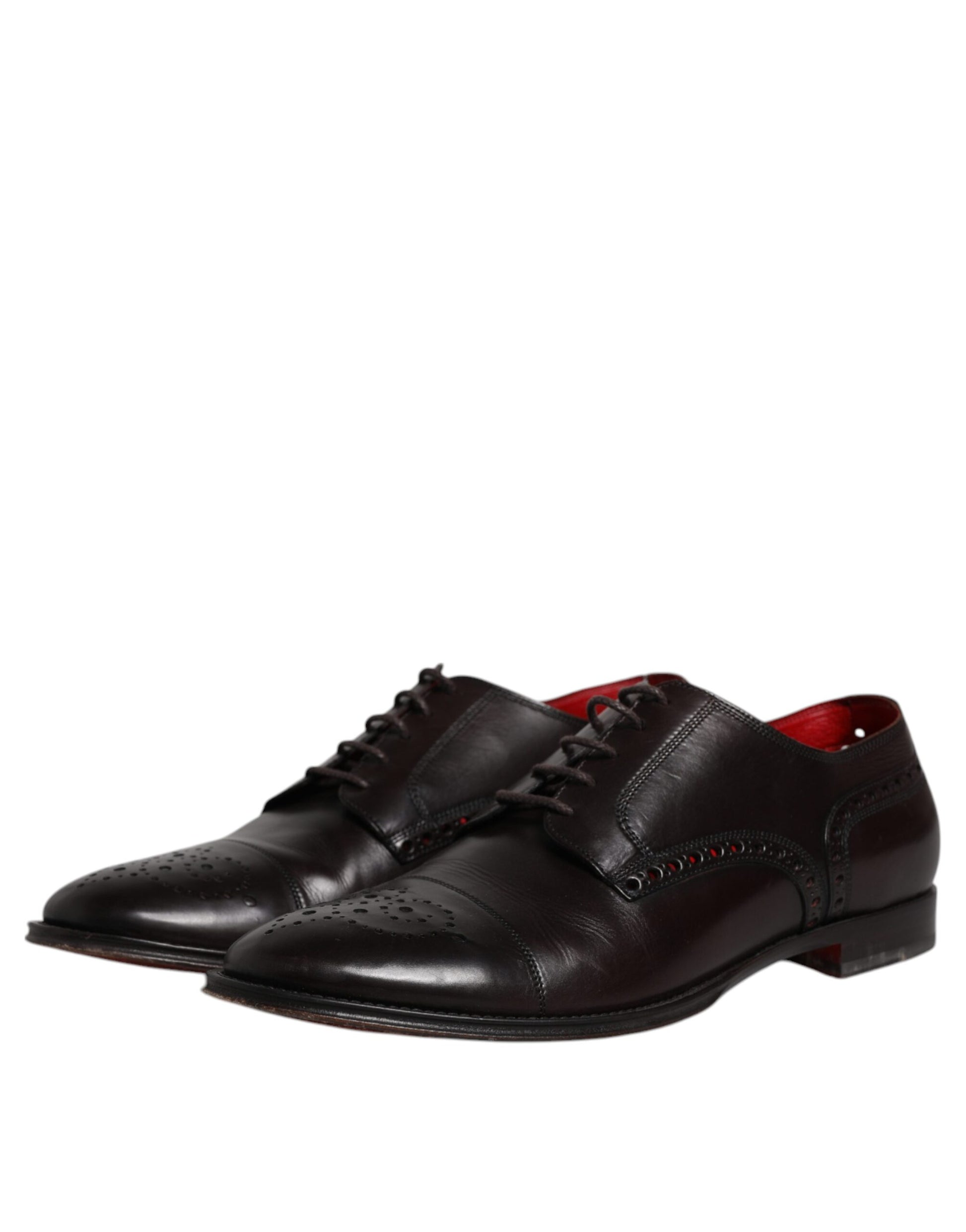 Black Calfskin Leather Derby Men Dress Shoes