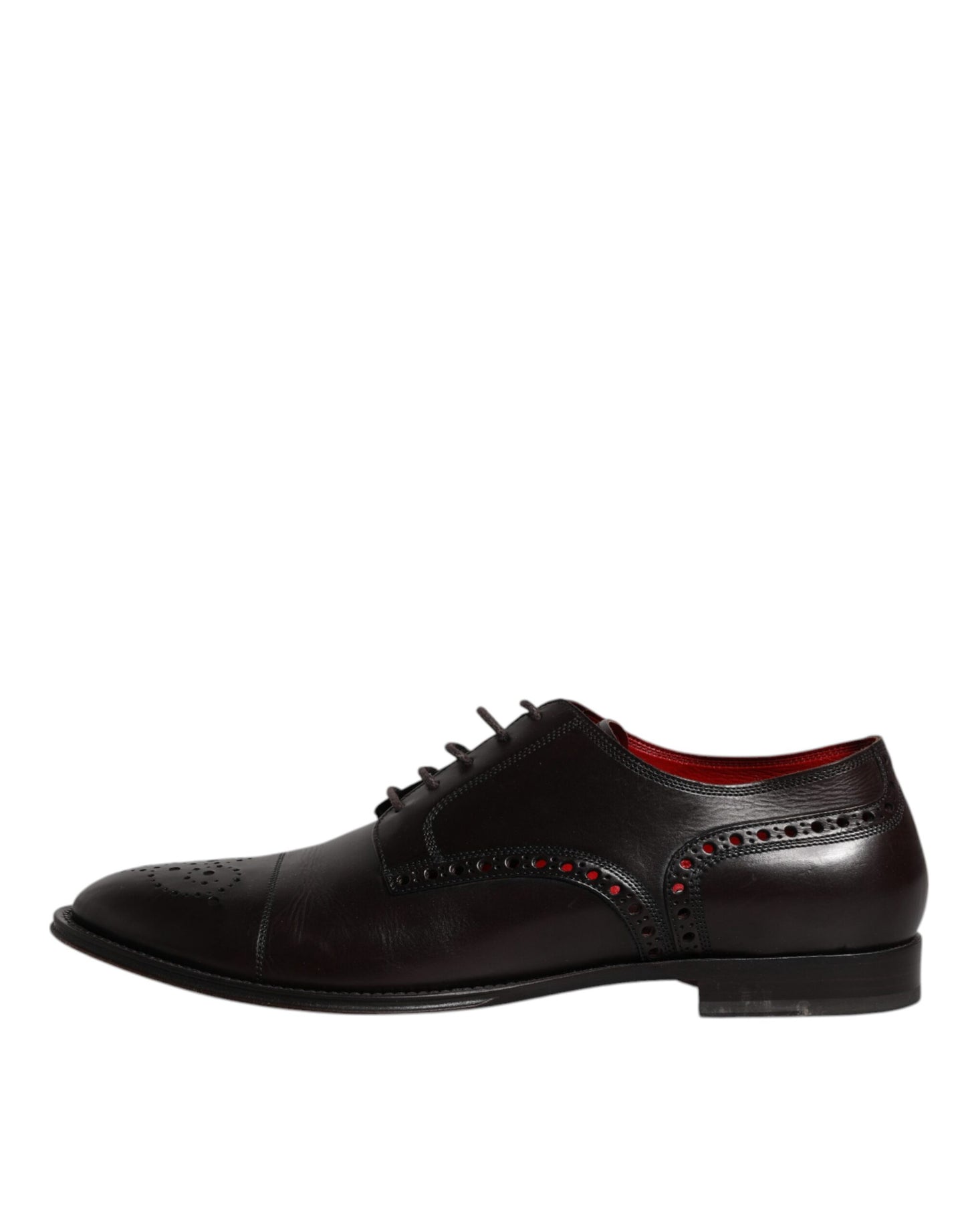 Black Calfskin Leather Derby Men Dress Shoes