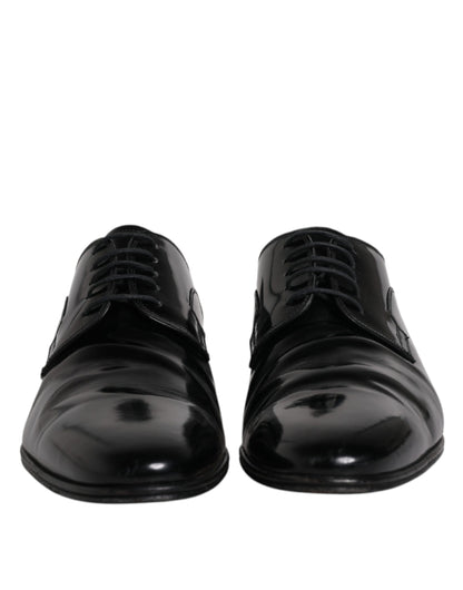 Black Patent Leather Derby Men Dress Shoes