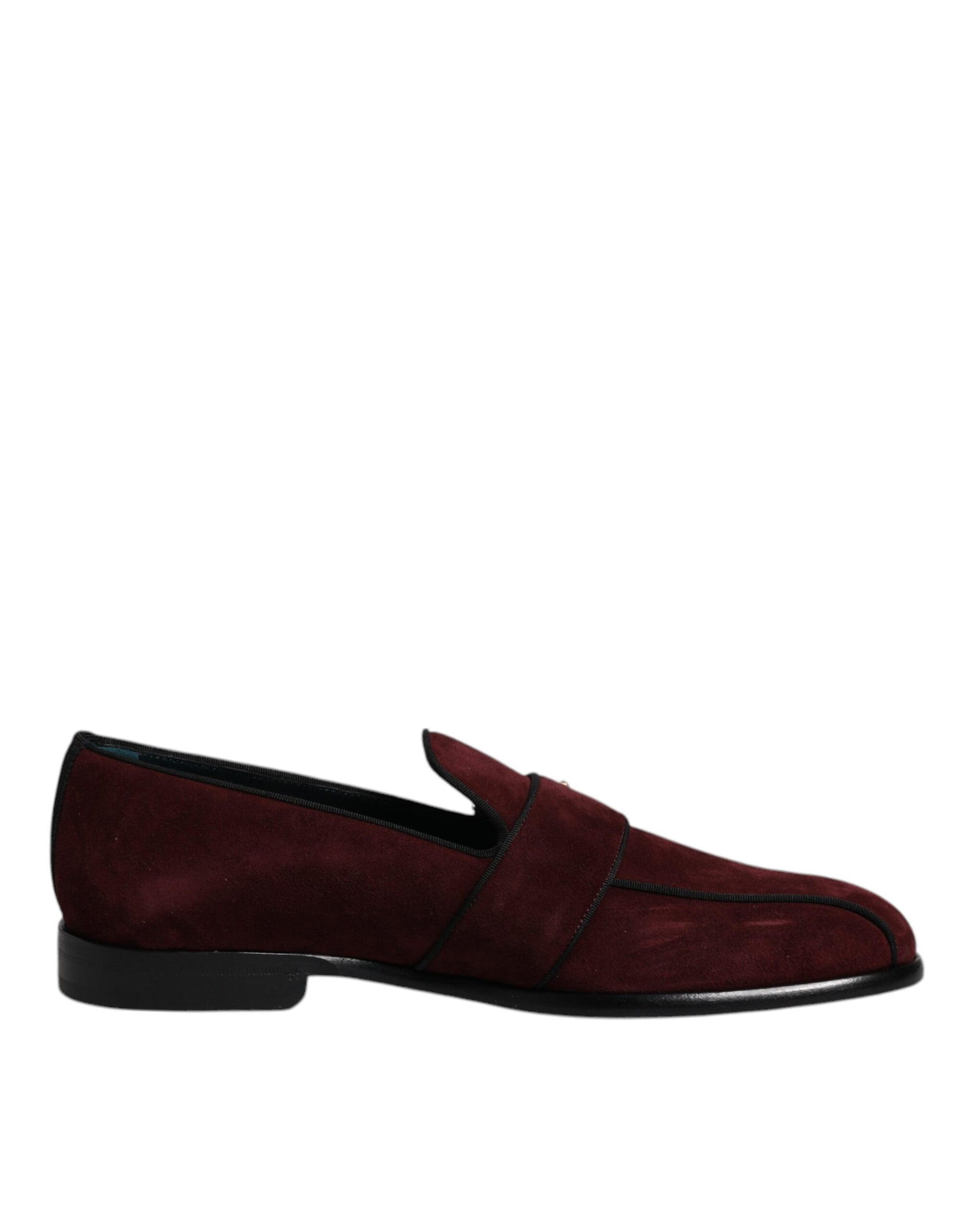 Bordeaux Suede Loafers Formal Men Dress Shoes