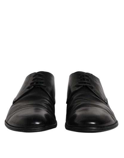 Black Patent Leather Derby Men Dress Shoes