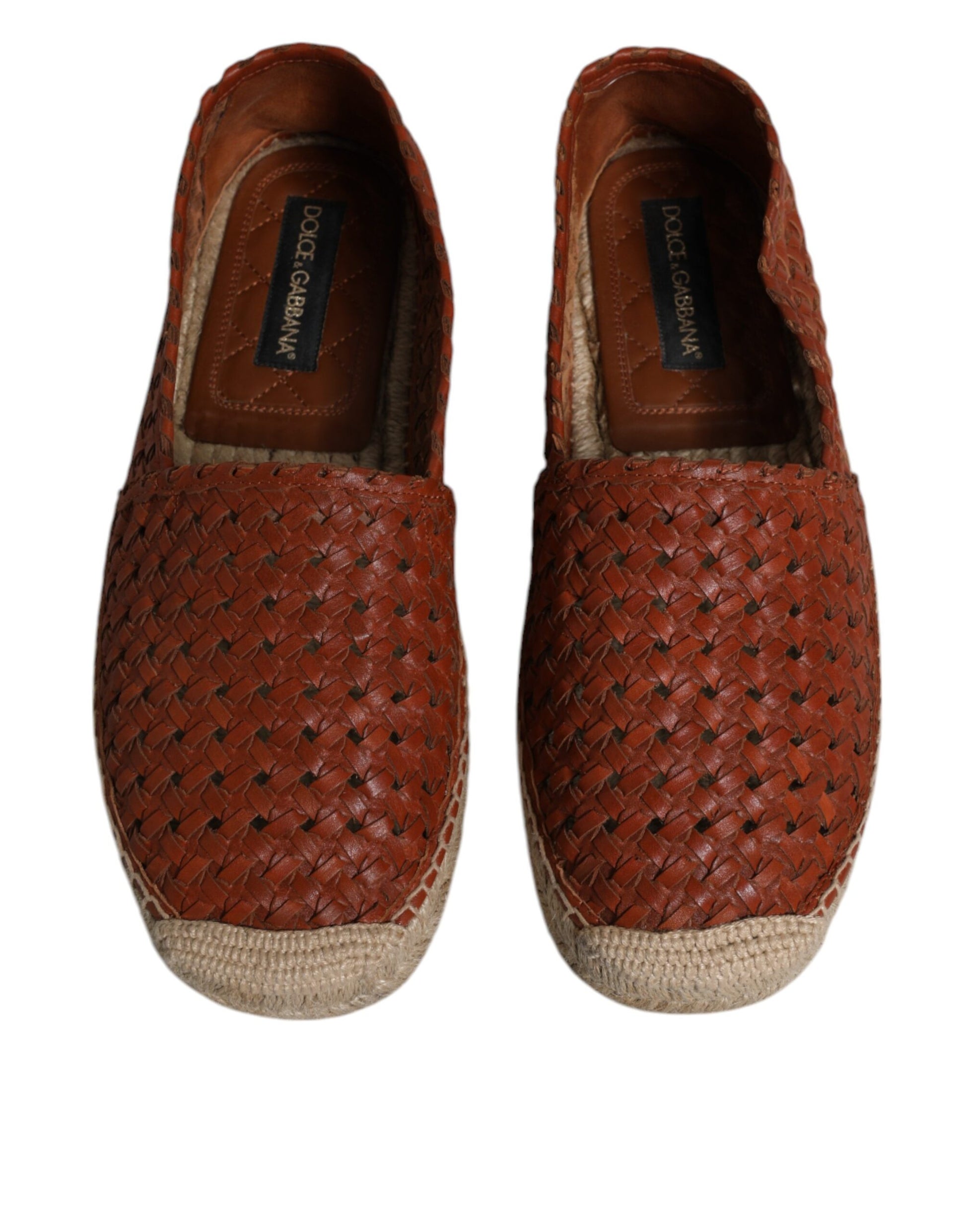 Maroon Woven Leather Men Espadrille Shoes