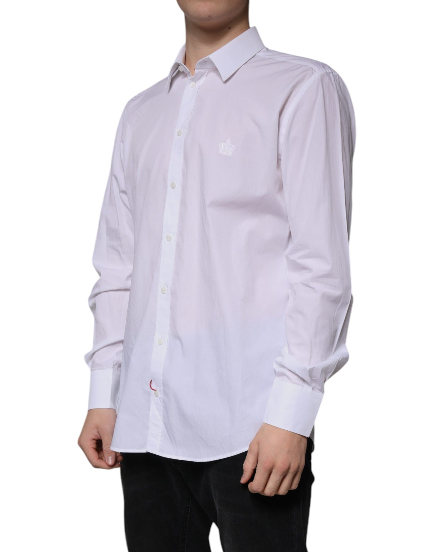 White Cotton Slim Fit MARTINI Dress Shirt