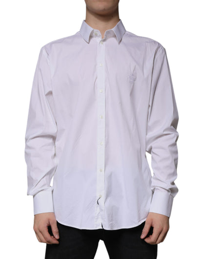 White Cotton Slim Fit MARTINI Dress Shirt