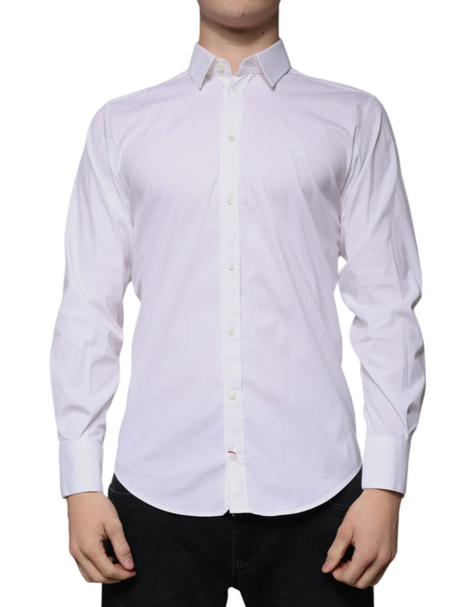 White Cotton Blend Formal MARTINI Shirt