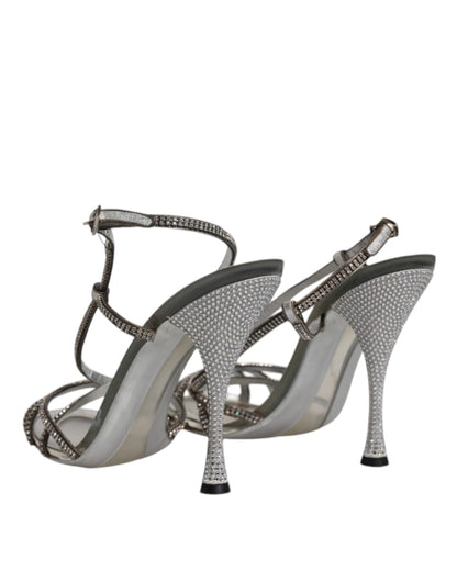 Silver Crystal Slingback KEIRA Sandals Shoes