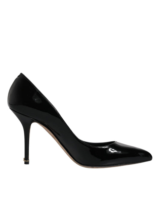 Black Patent Leather High Heels Pumps Shoes