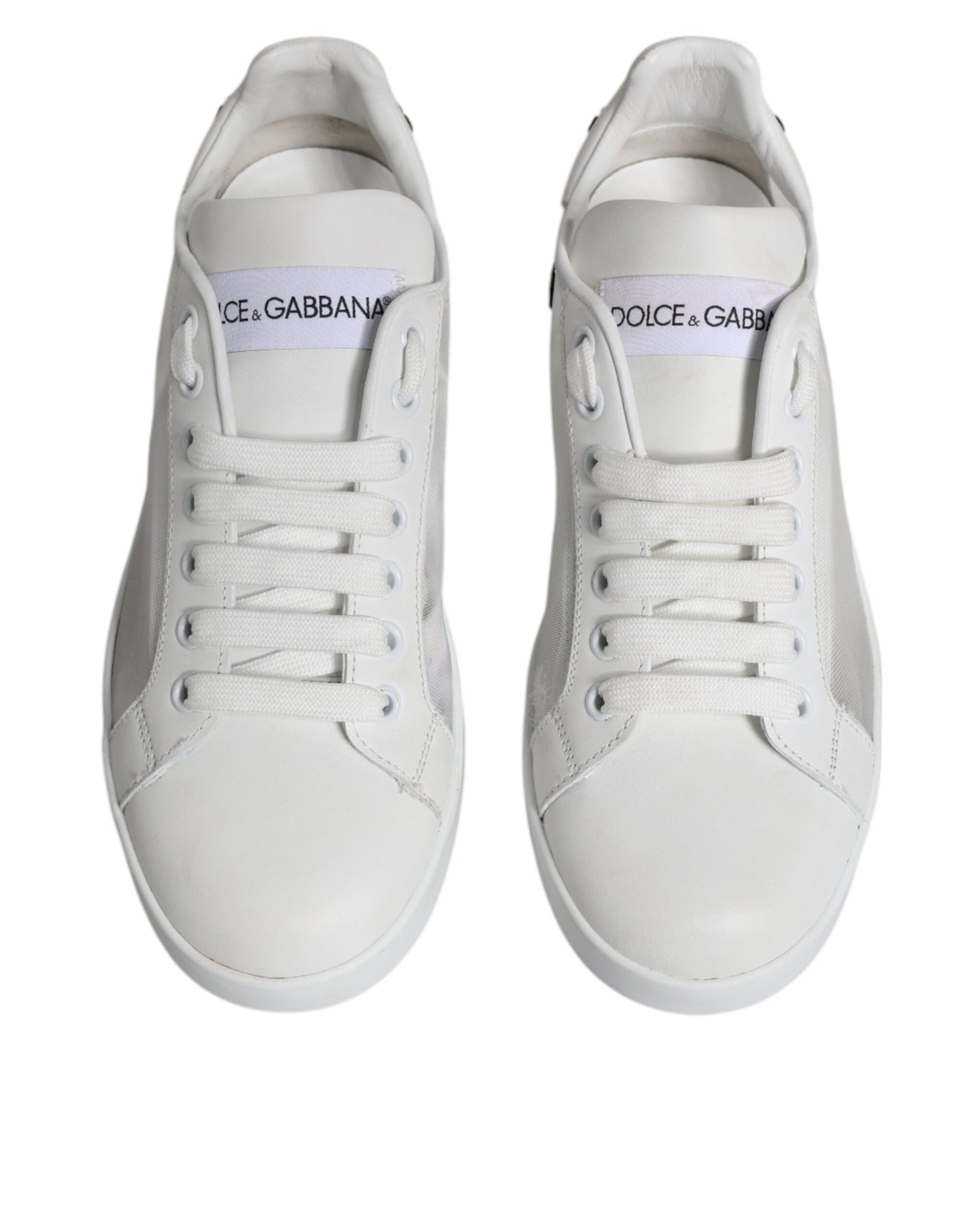 White Calf Leather Portofino Sneakers Shoes