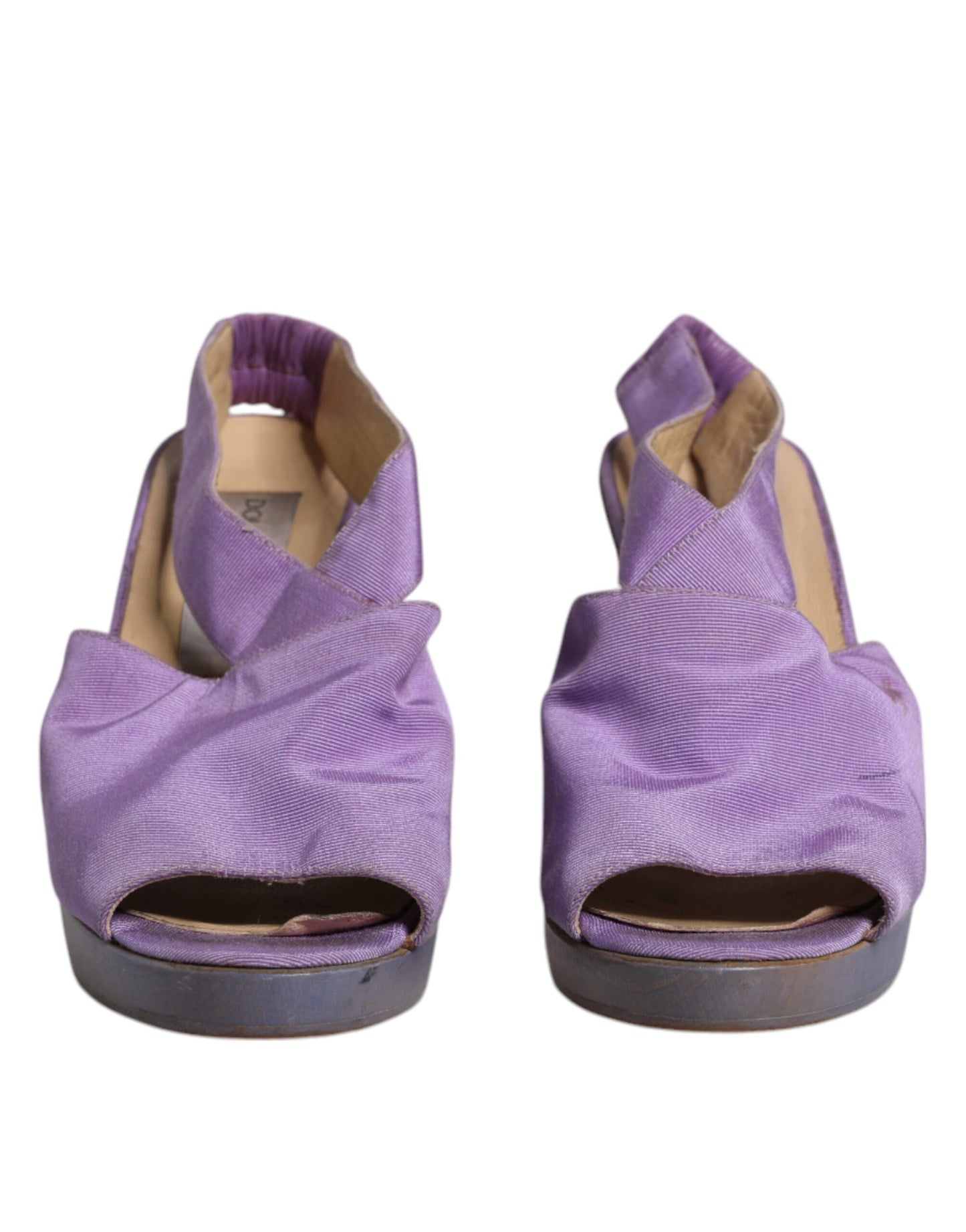 Purple Platform Slingback Heels Sandals Shoes