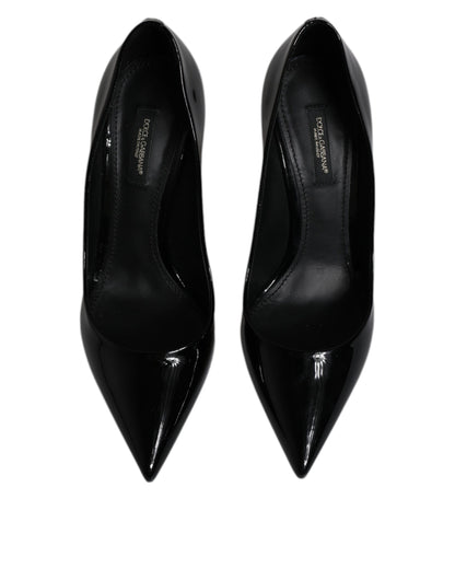 Black Patent Leather High Heels Pumps Shoes