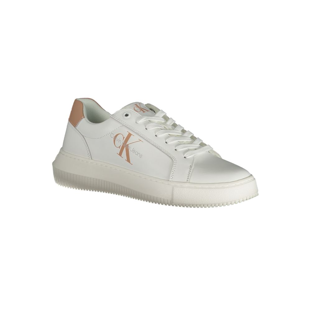 White Polyester Sneaker