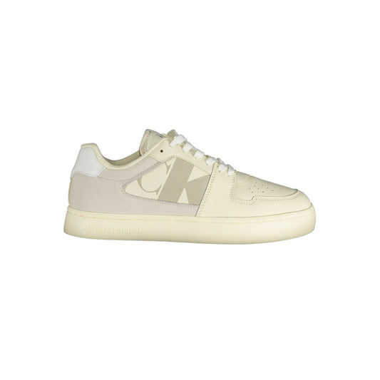 White Polyethylene Men Sneaker