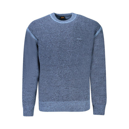 Blue Polyamide Mens Sweater