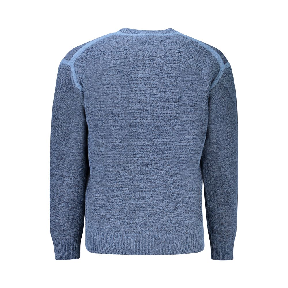 Blue Polyamide Mens Sweater