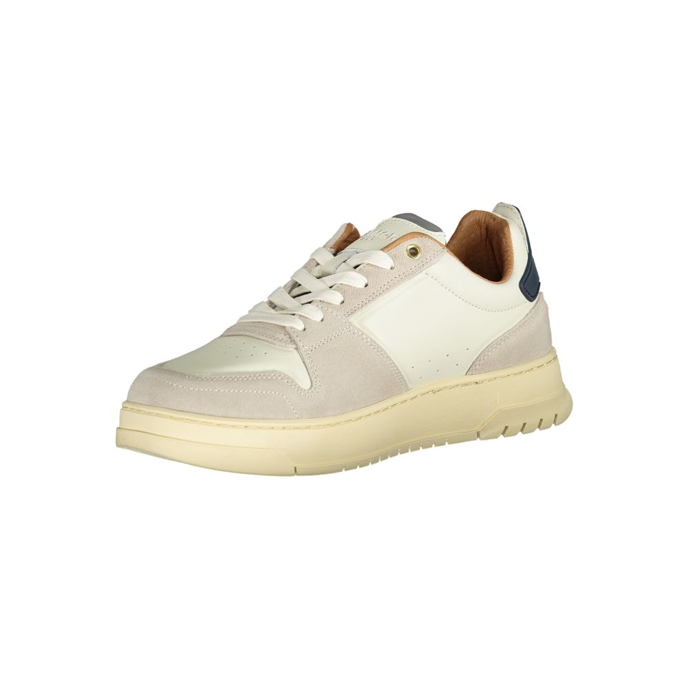 White Polyethylene Men Sneaker