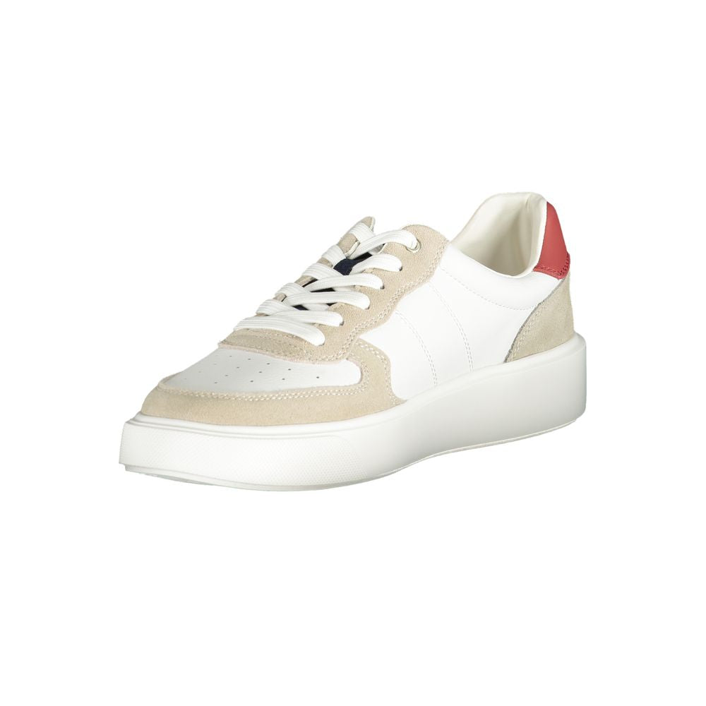 White Polyethylene Men Sneaker