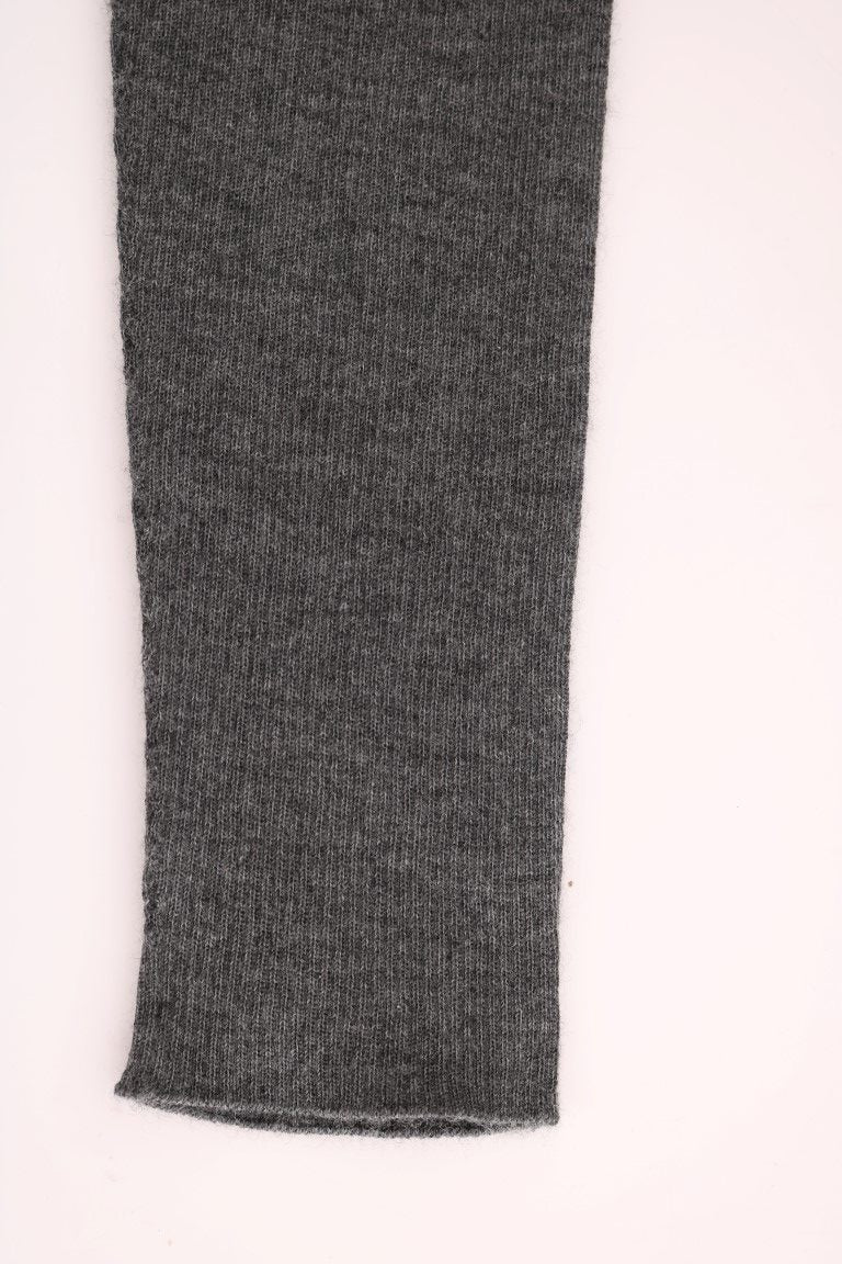 Chic Gray High Waist Cashmere Tights Pants