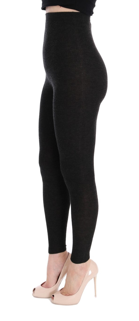 Elegant High-Waist Cashmere Tights Pants