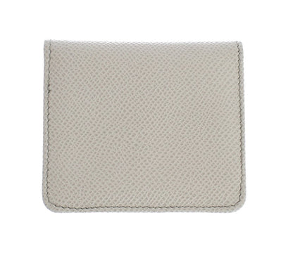 Sleek White Leather Condom Case Wallet