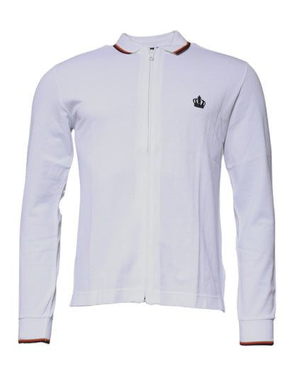 White Crown Men Full Zip Sweatshirt Sweater