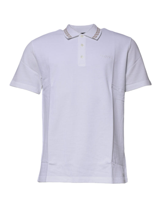 Camiseta Manga Corta Polo Hombre Blanco Viscosa Cuello