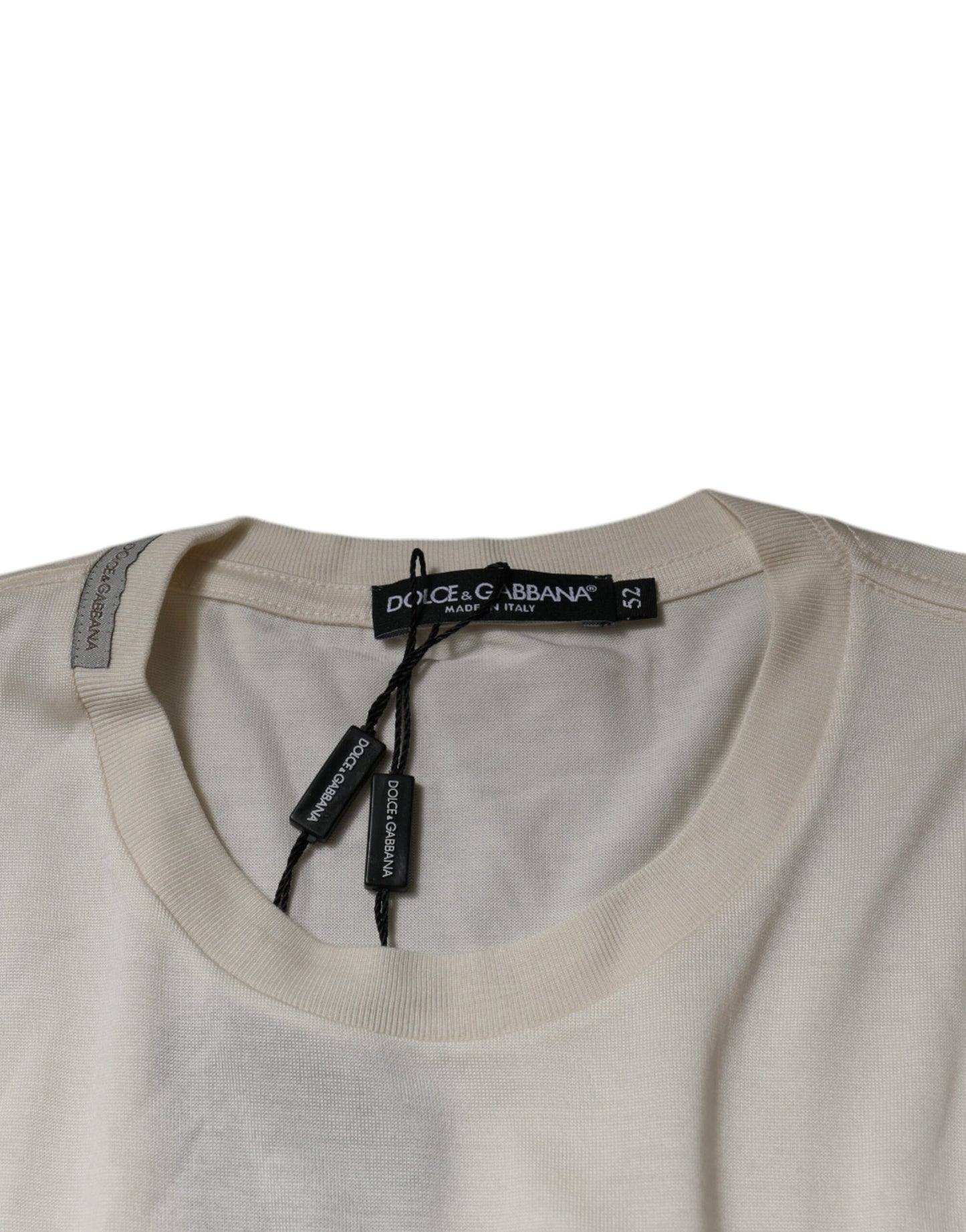 Off White Crew Neck Short Sleeve T-shirt