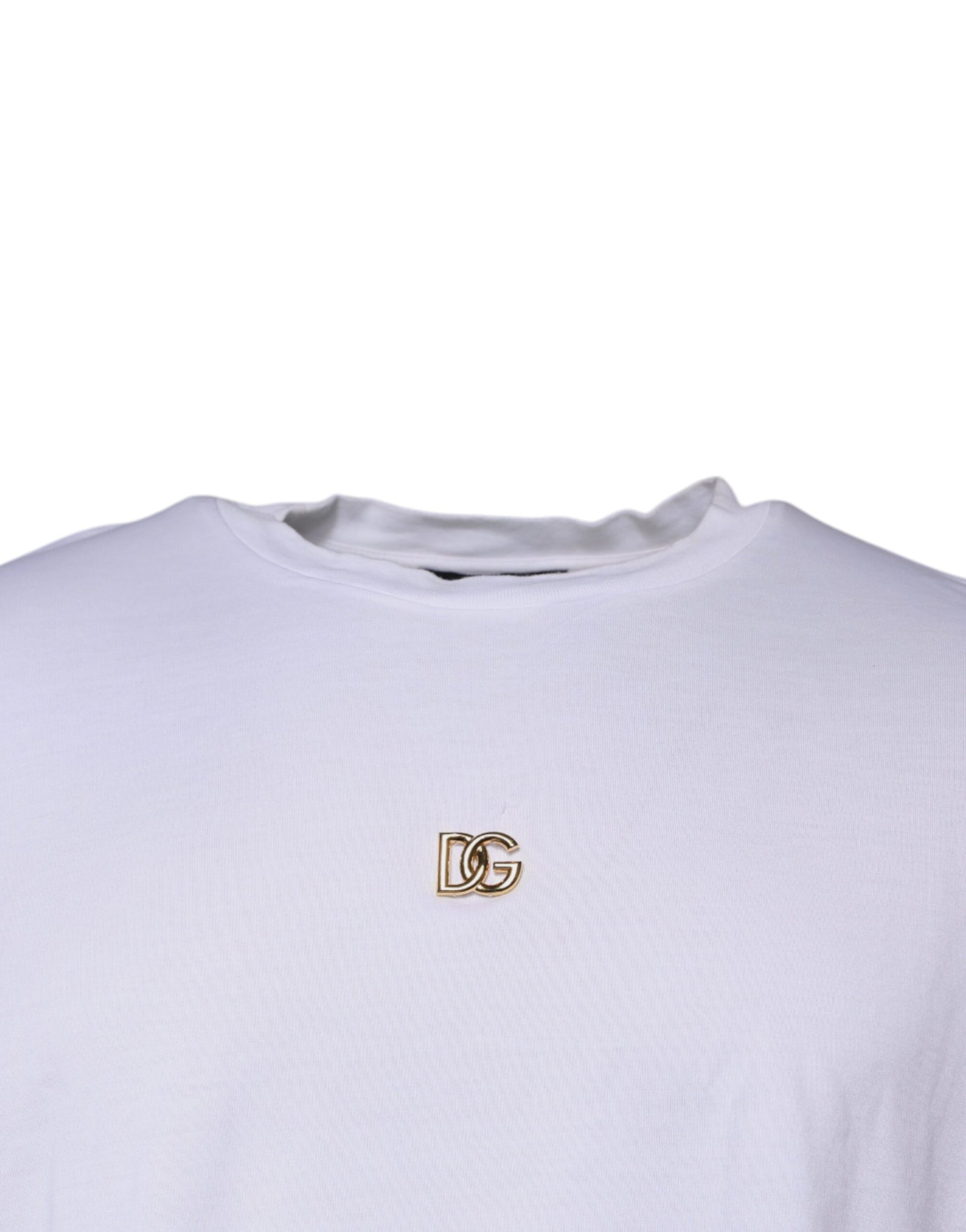 White DG Logo Crew Neck Short Sleeve T-shirt